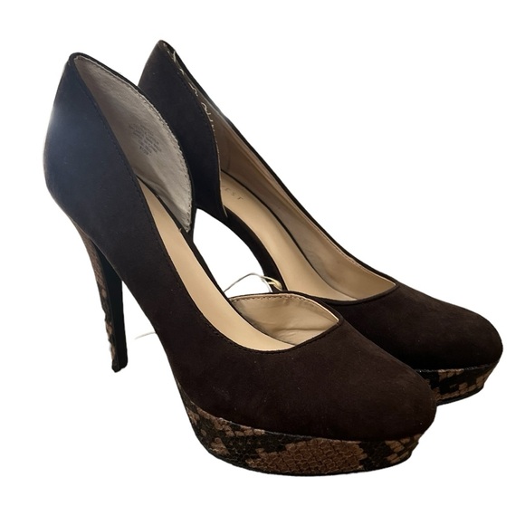 Nine West | NWOT Brown faux suede stiletto heels Women’s size 8.5 - Picture 1 of 13